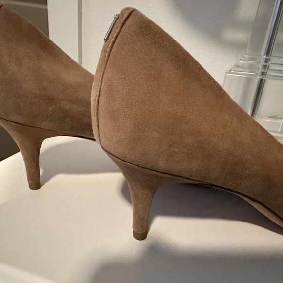 Tan Suede Coach Kitten Heel - Picture 2 of 3
